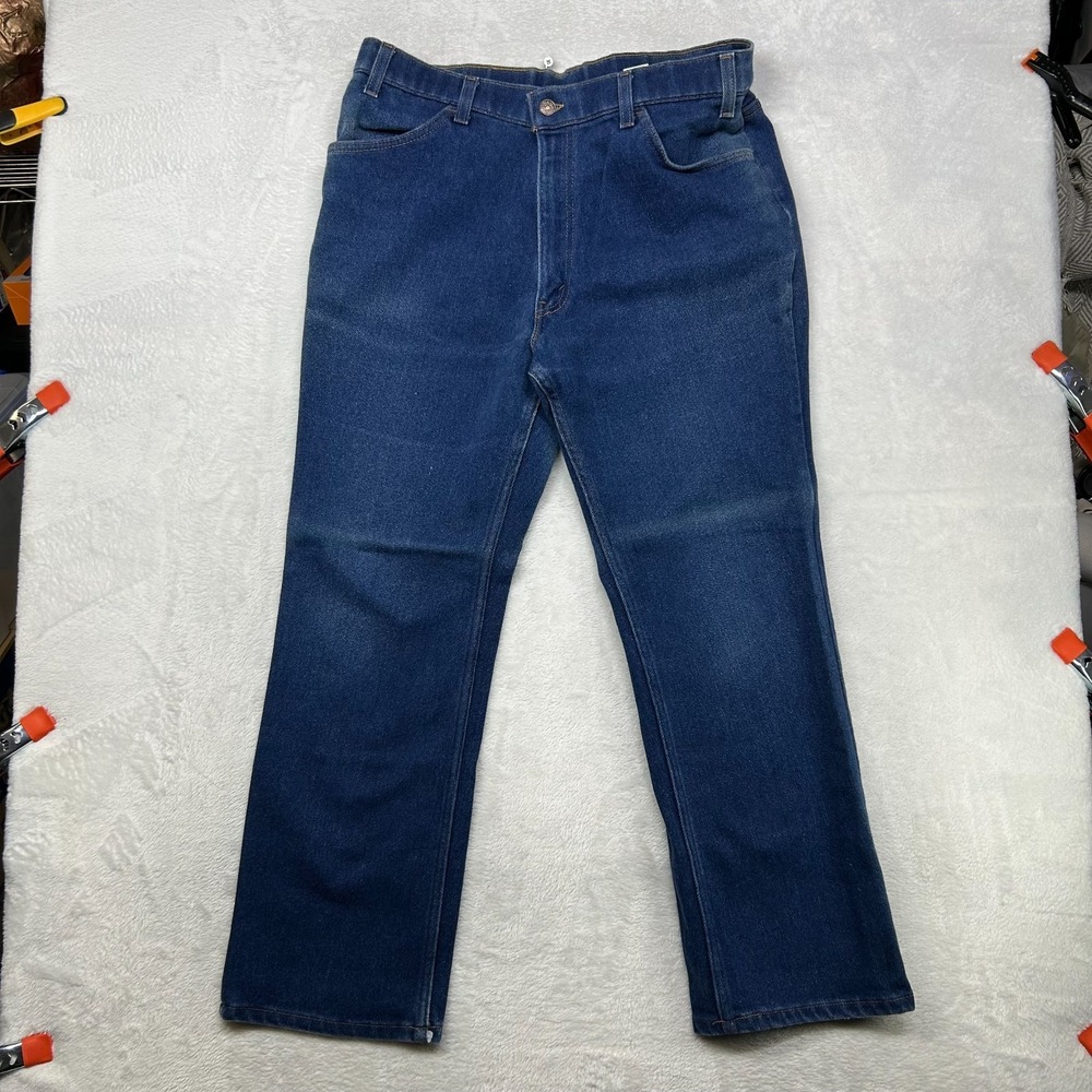 Vintage Levi's Action Jeans Men's Blue Denim‎ Pockets Straight USA Made - 36X28